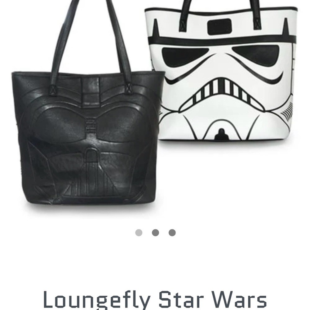 Loungefly Star Wars Stormtrooper 2 sided Tote - Black & White - Picture 3 of 3